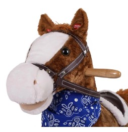 Brown Rocking Horse with Sounds for Kids 3+