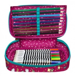 Expandable Pencil Case with Accessories - Fireworks