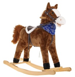 Brown Rocking Horse with Sounds for Kids 3+