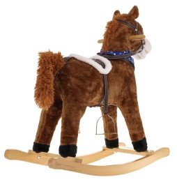 Brown Rocking Horse with Sounds for Kids 3+