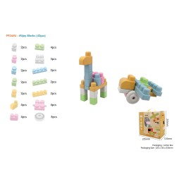 Bio Blocks for Kids 18m+ 43pcs Pastel Colors