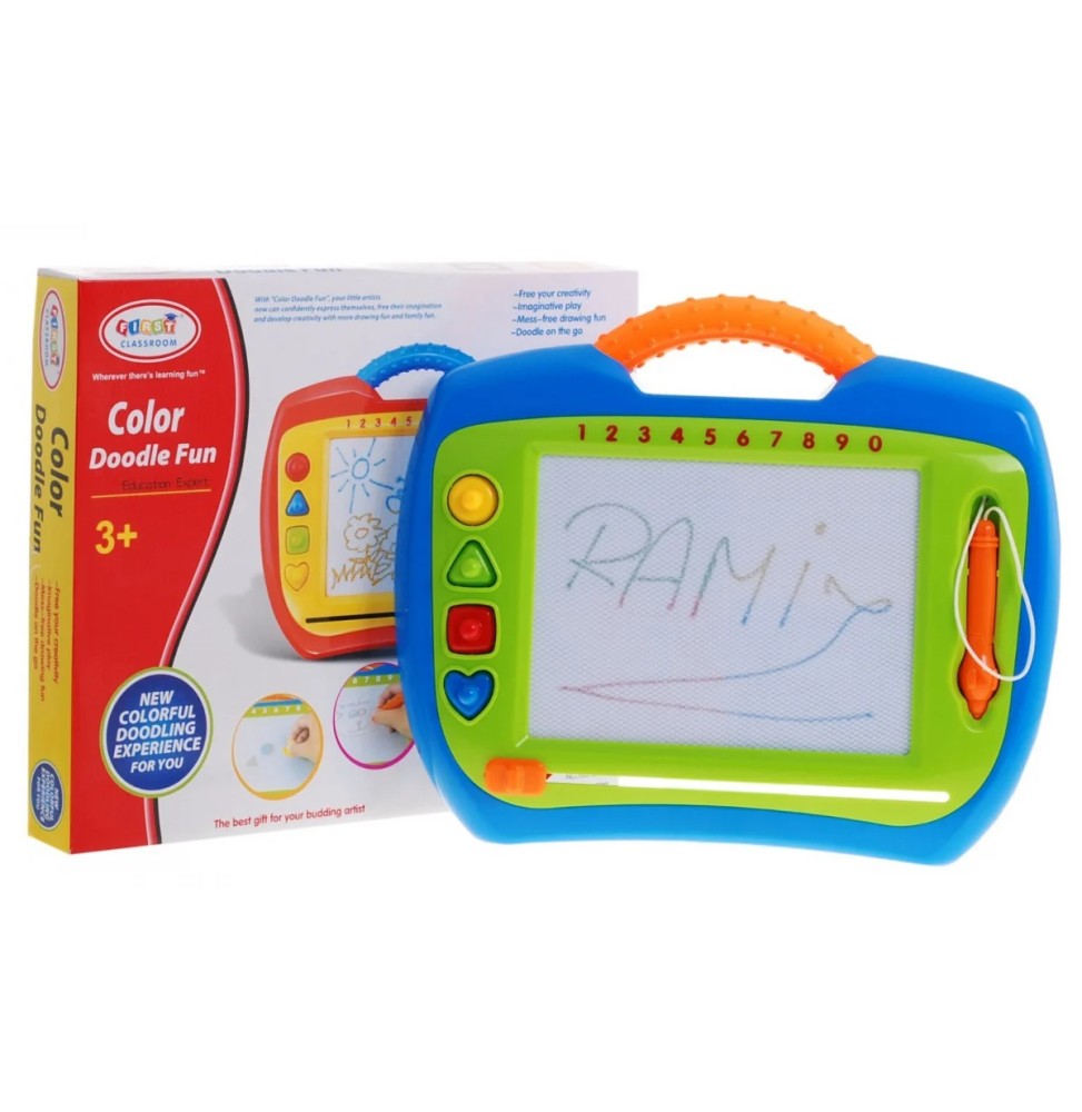 Cheerful Drawing Board for Kids 3+ with Stylus and Stamps