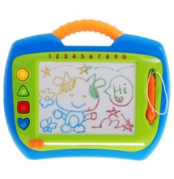 Cheerful Drawing Board for Kids 3+ with Stylus and Stamps