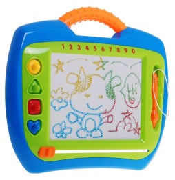 Cheerful Drawing Board for Kids 3+ with Stylus and Stamps