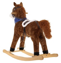 Brown Rocking Horse with Sounds for Kids 3+