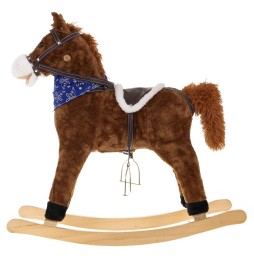 Brown Rocking Horse with Sounds for Kids 3+