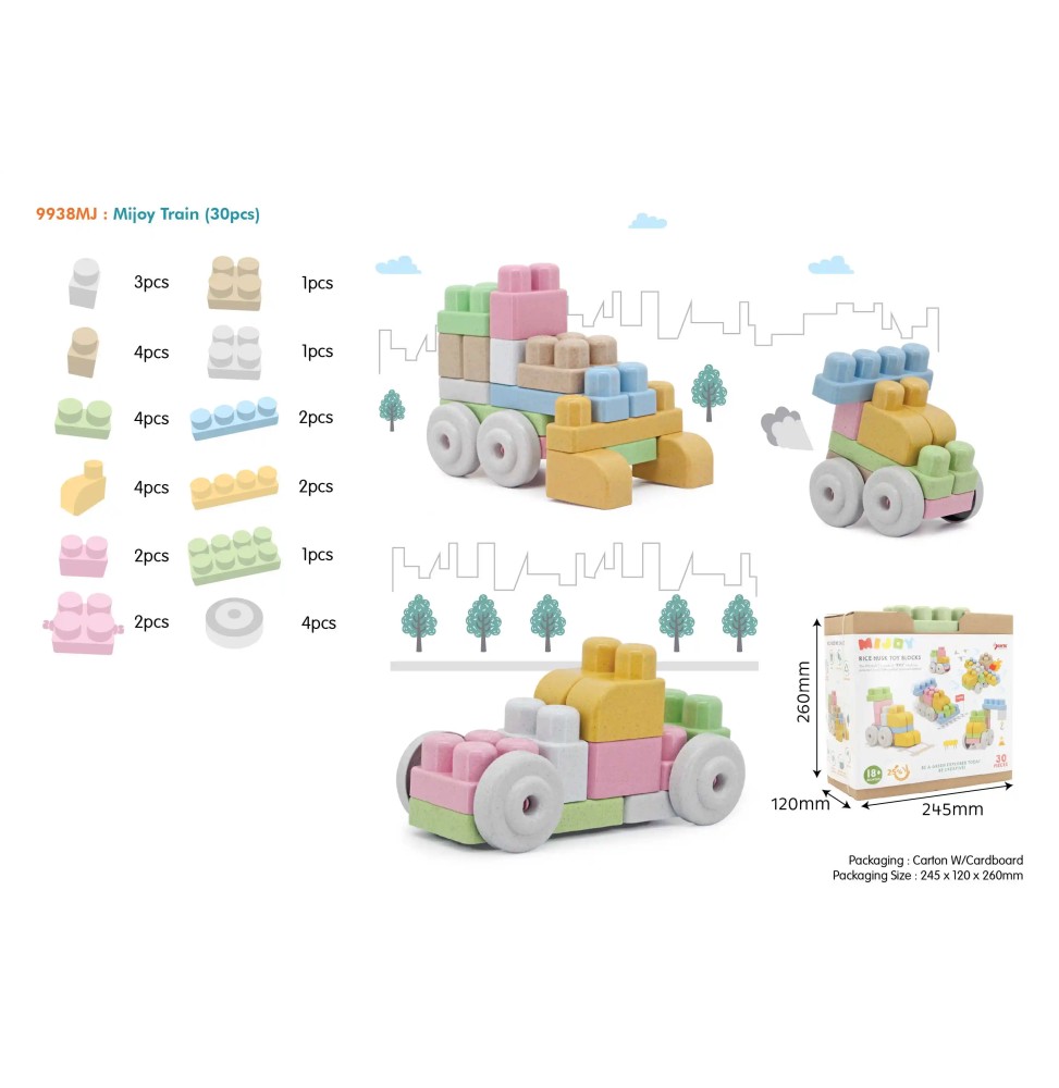 Eco-Friendly Building Blocks Set for Kids 18m+