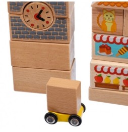 Colorful Wooden Blocks City Set 32 Pieces