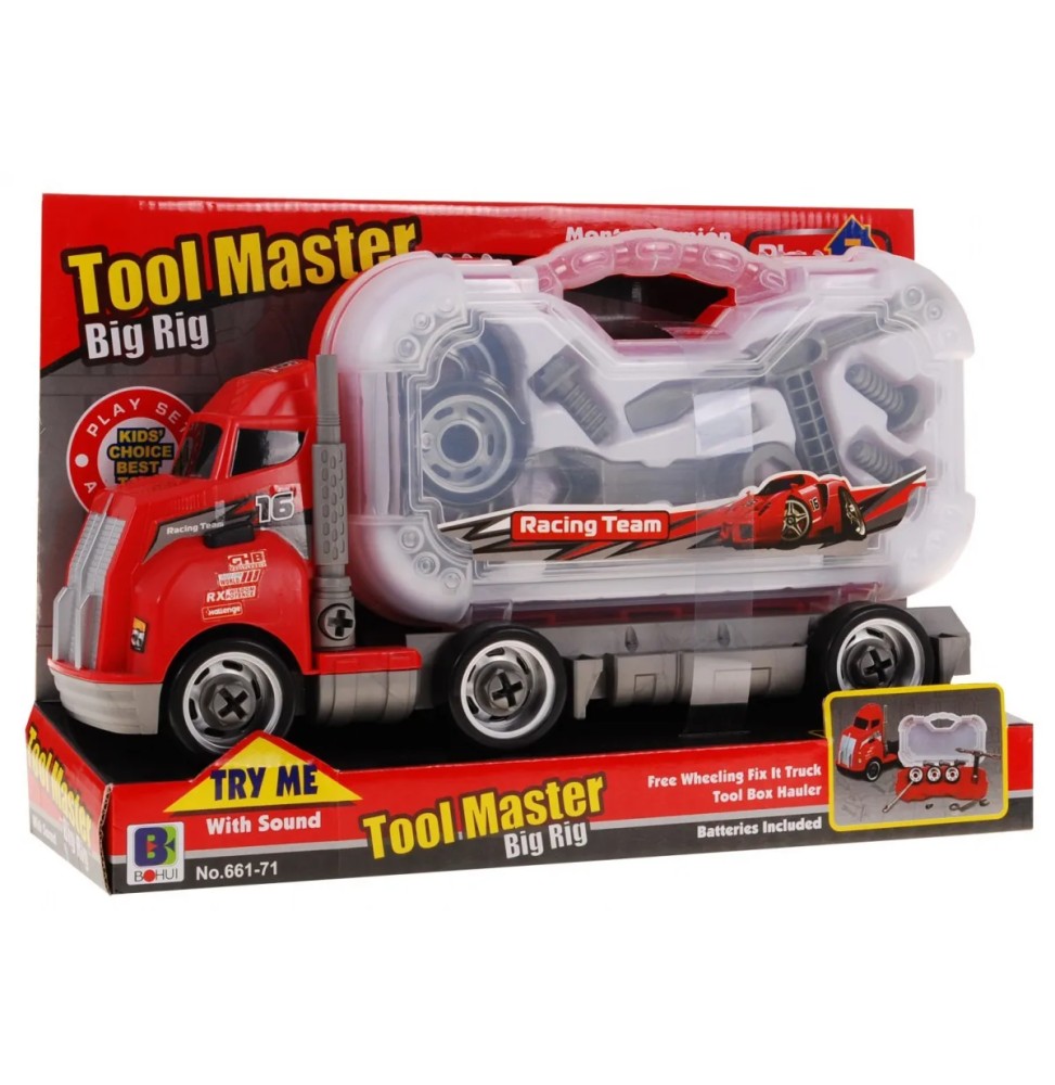 2-in-1 Truck with Tool Case for Kids 3+ - Educational Toy