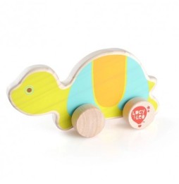 Wooden Turtle on Wheels for Kids