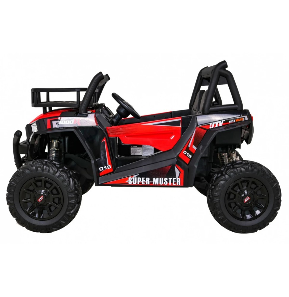 Kids Red Buggy UTV with Remote and Cargo Space