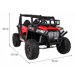 Kids Red Buggy UTV with Remote and Cargo Space