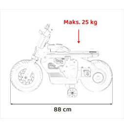 Motorek future 88 czarny - pojazd dla dzieci