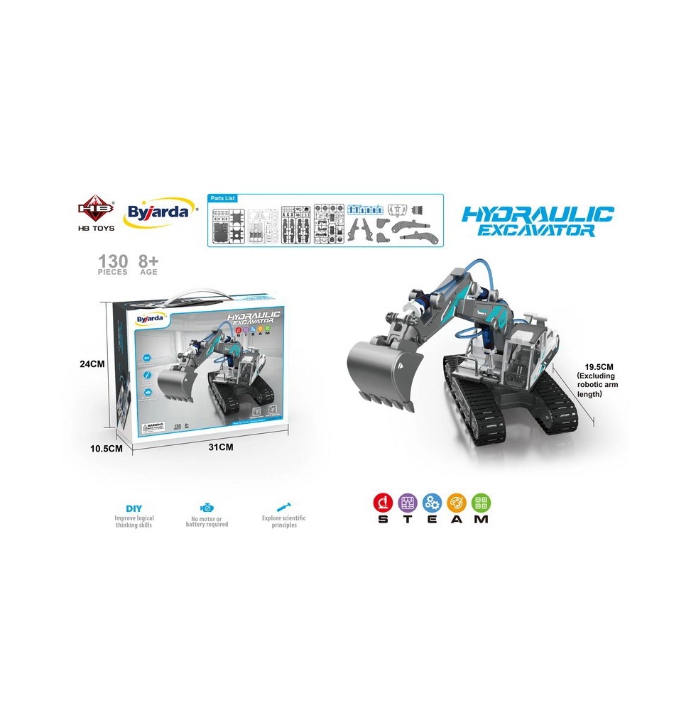 Hydraulic Excavator for Kids 8+ with Moving Parts