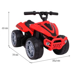 Quad little monster for kids - red, 25w