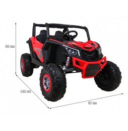 Buggy utv-mx dla dzieci czerwony z pilotem audio led 4x4