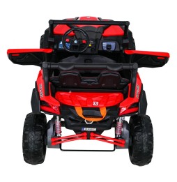 Buggy utv-mx dla dzieci czerwony z pilotem audio led 4x4