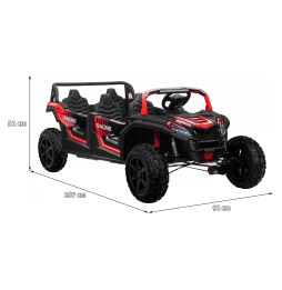 4-osobowy buggy atv racing utv2000 czerwony z baterią li-ion