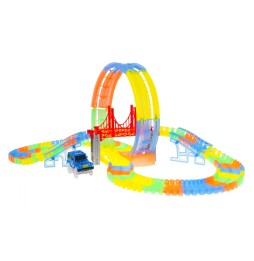 Fluorescent Race Track for Kids with LED Car