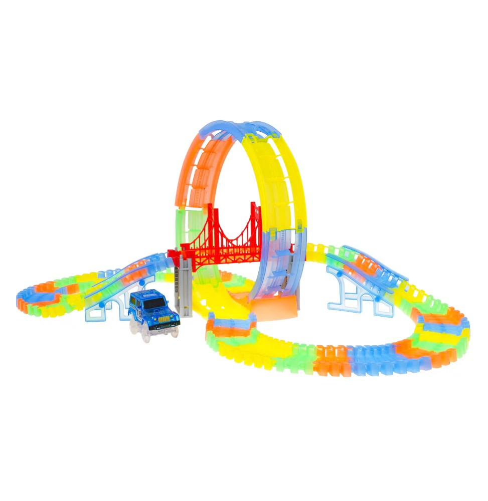 Fluorescent Race Track for Kids with LED Car