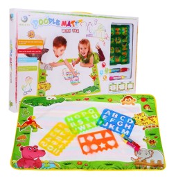 Water Drawing Mat for Kids with Disappearing Art