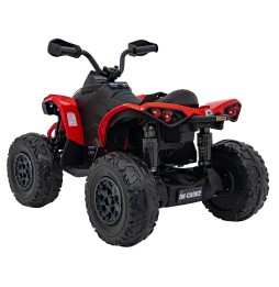 Red Maverick ATV for Kids with Audio Panel