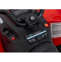 Red Maverick ATV for Kids with Audio Panel