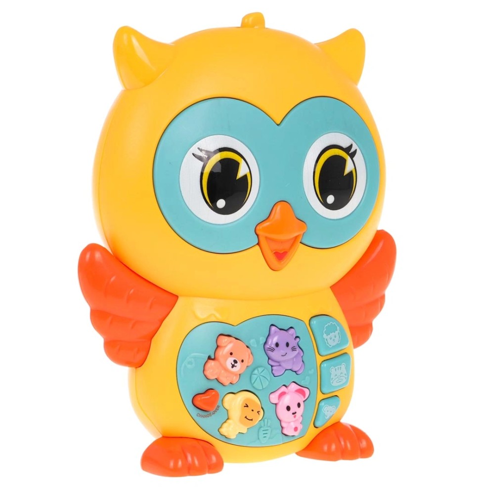 Yellow Interactive Owl for Kids with Sound and Light