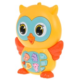 Yellow Interactive Owl for Kids with Sound and Light