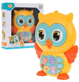 Yellow Interactive Owl for Kids with Sound and Light