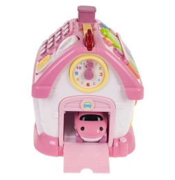 Pink Multifunctional House for Kids with Car