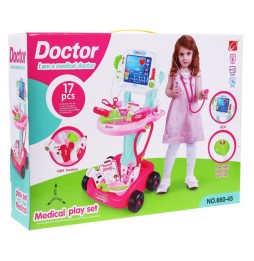 Pink Doctor's Cart with Accessories