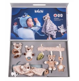 4-in-1 Sensory Set for Babies - Soft Blanket and Attachments