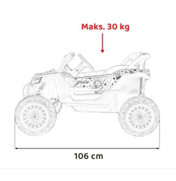 Buggy ATV Defend 4x4 fioletowy licencja Kuromi