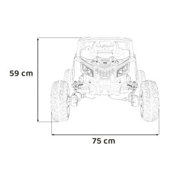 Buggy ATV Defend 4x4 fioletowy licencja Kuromi