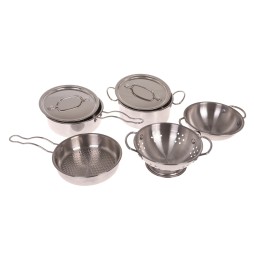 Metal Pot Set for Kids 3+ with Accessories