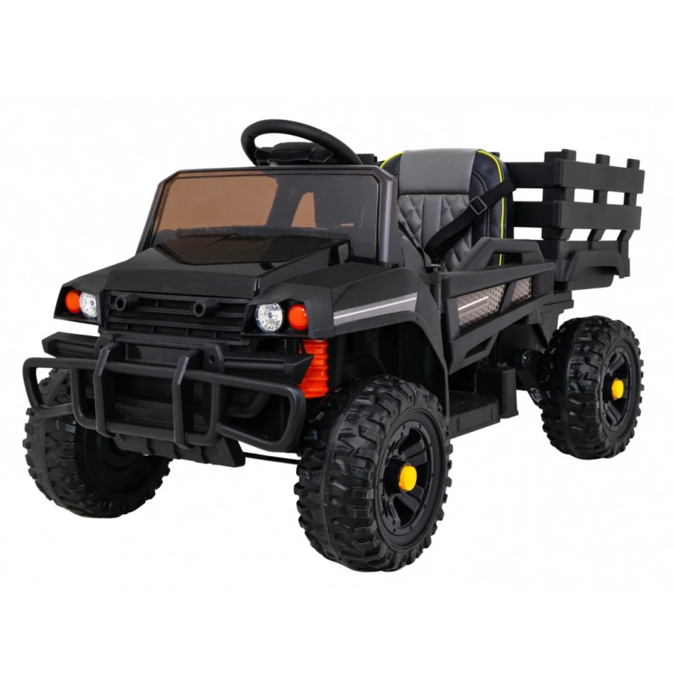 Kids' Farmer Pick-Up Car Black with Remote