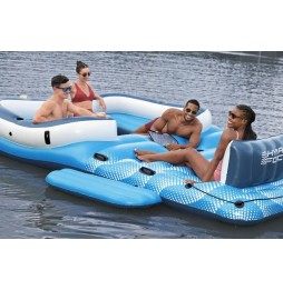 Large BESTWAY Swimming Island for 6 with Accessories