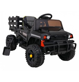 Kids' Farmer Pick-Up Car Black with Remote