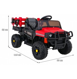 Red Farmer Pick-Up Car for Kids with Remote