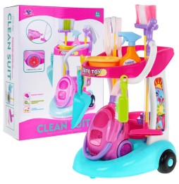 Kids Cleaning Set with Vacuum and Cart