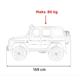 Mercedes Benz G63 AMG XXL dla dzieci - Czerwony