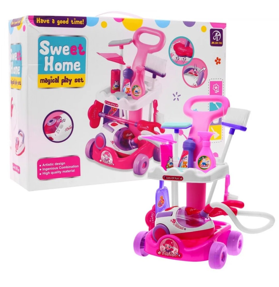 Children's Cleaning Trolley with Vacuum and Accessories