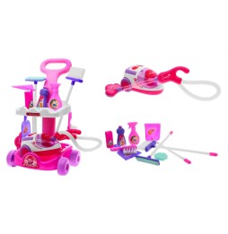 Children's Cleaning Trolley with Vacuum and Accessories