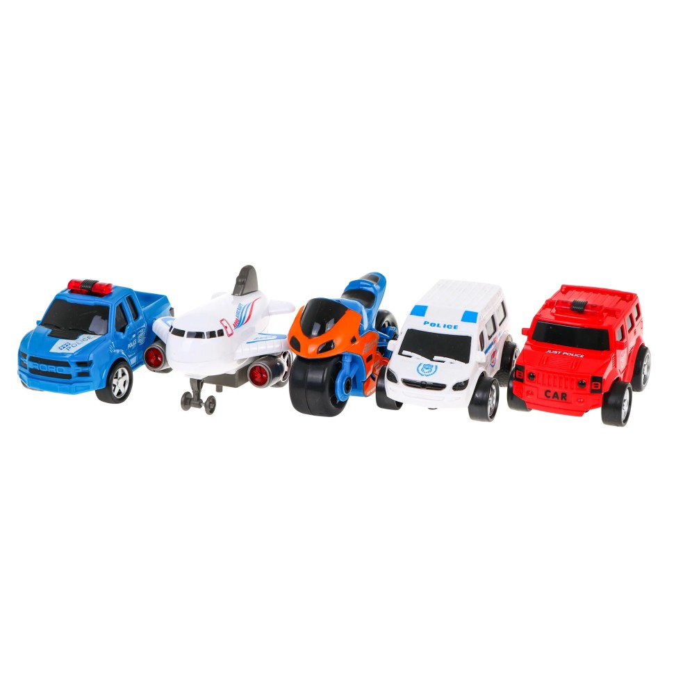 Set of 5 Powered Vehicles for Kids 3+