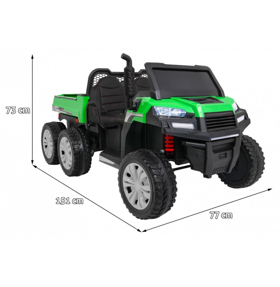 Farmer Truck for Kids, Green, 4x4 Drive, Remote, Audio LED