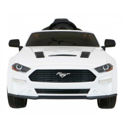 Autko Ford Mustang GT dla dzieci - biały z LED