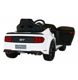 Mașină Ford Mustang GT pentru copii - alb cu LED