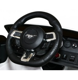 Ford Mustang GT Car for Kids - White with LED