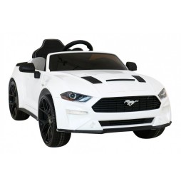 Ford Mustang GT Car for Kids - White with LED